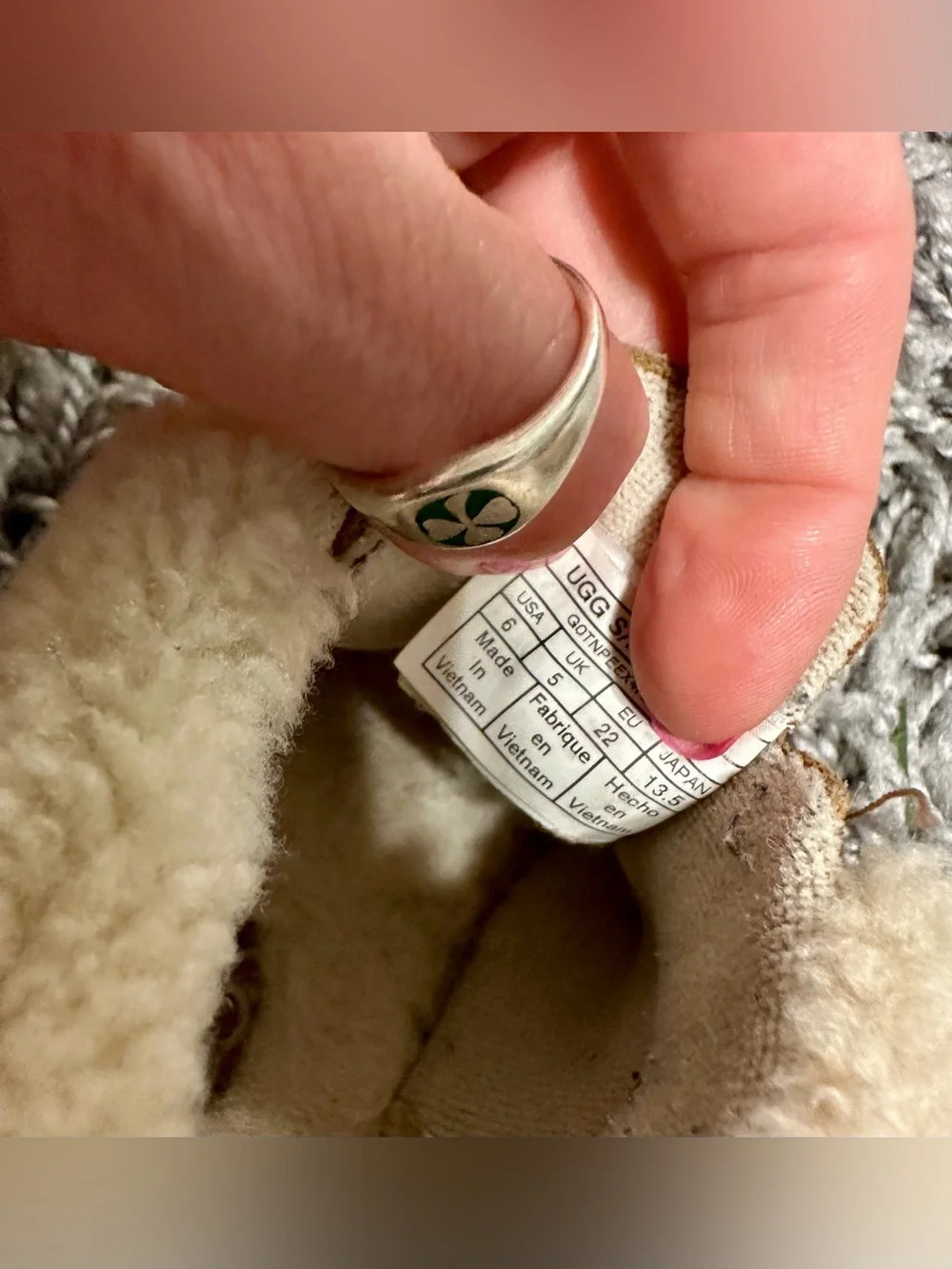 UGG Kids Chestnut Brown Suede Shearling Booties